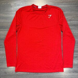 Gymshark Men's Arrival Long Sleeve Shirt - Red